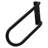 U-Shape Left Side Wall-Mounted Handrai, Black
