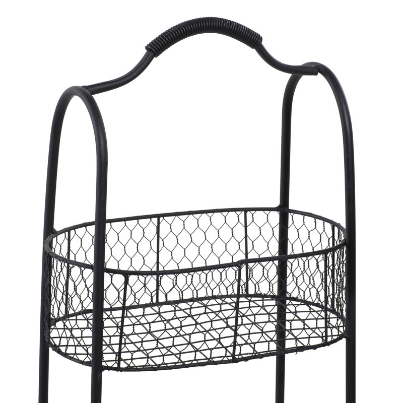 Panier en métal à 3 niveaux, Noir