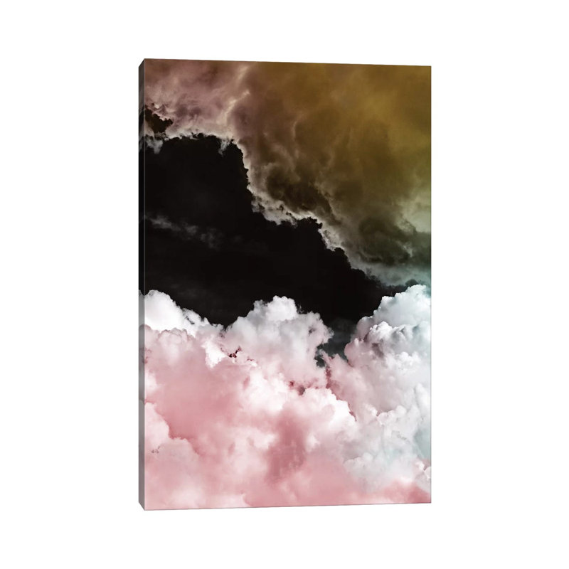 «Pink Clouds» par Amy & Kurt Berlin - peinture sur toile tendue, H 12 po x l 8 po x P 0,75 po