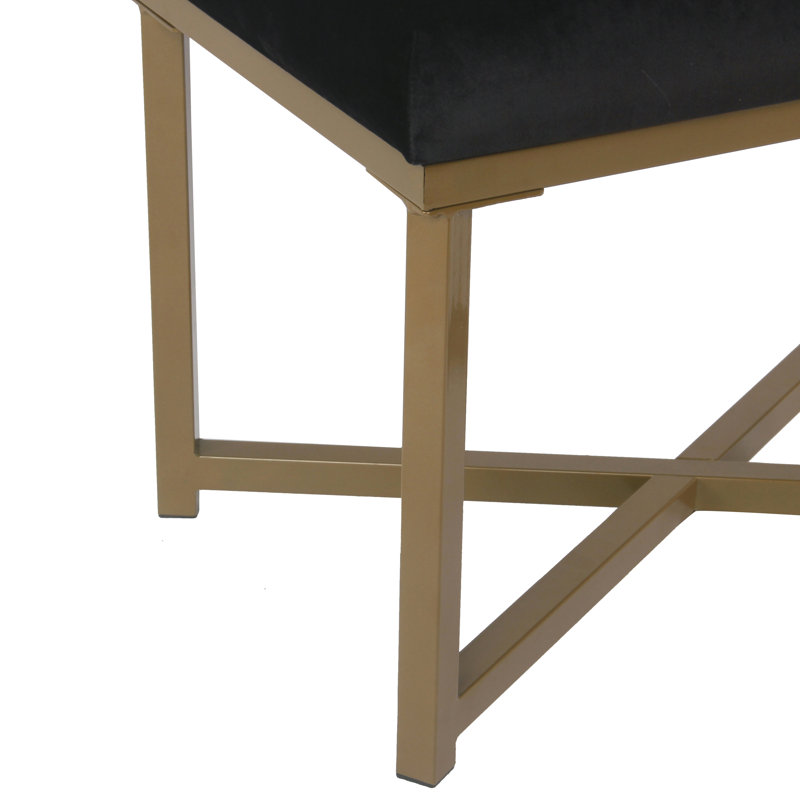 Bridgegate Polyester Blend Upholstered Bench, Black