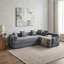 Canapé-lit modulaire convertible en L modulaire de L 106,32 po avec lit escamotable en mousse à mémoire de forme, canapé configurable peu encombrant pour le salon-1358084451
