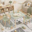 Ensemble de table d'activités en bois pour enfants avec 2 chaises en forme de paresseux, mobilier de jeu et d'étude pour tout-petits au design animalier mignon