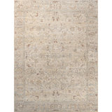 Oriental Area Rug in Beige/Red/Gray