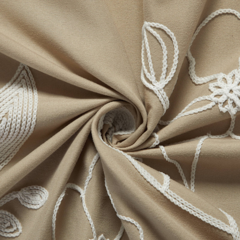 Ensemble d'édredon floral 7 pièces Safina, Édredon de très grande taille et 6 pièces suppl, Taupe