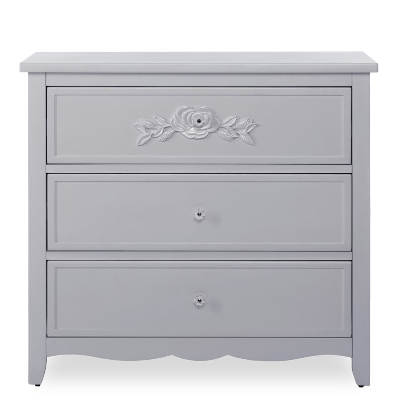 Kids 3 - Drawer Dresser, Silver Shimmer