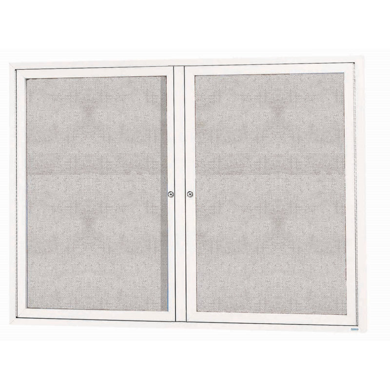 Tableau d'affichage mural extérieur pour l'extérieur, Blanc, Deux, H 36 po x l 48 po