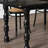 Black Rectangular Solid Wood Dining Table-1271665129