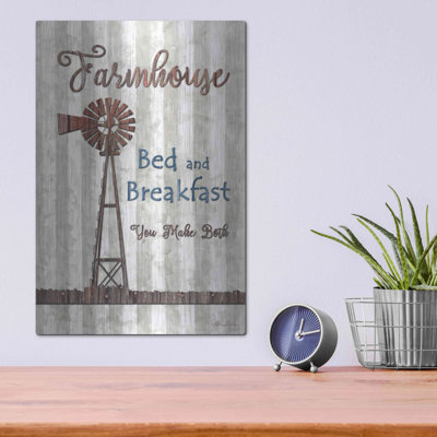 «Farmhouse Bed & Breakfast» par Lori Deiter, art mural en métal