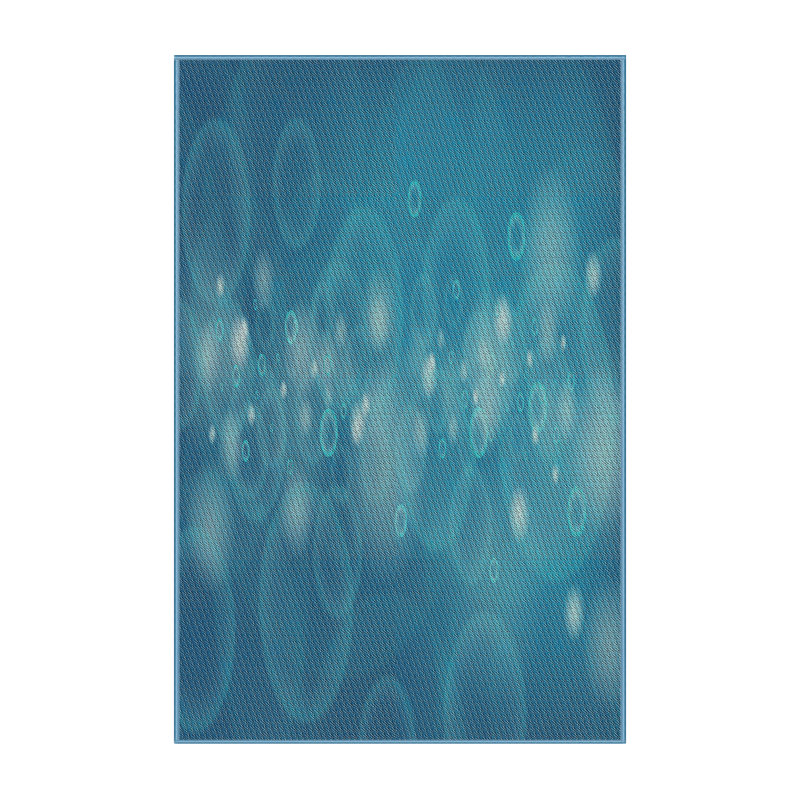 Tapis de zone bleue à motifs, Rectangle 2 pi x 5 pi