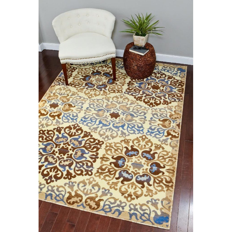 Blocher Performance Oriental Indoor Rug, Rectangle: 5'2" x 7'2"