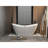 67 - Inch Freestanding Gloss White Acrylic Bathtub, Oval Design, Center Drain, Polished Finish, Comfortable Ergonomic Easy To Up With Simple Equipment Soaking Tub, Shape, Overflow And Pop Up Spacious