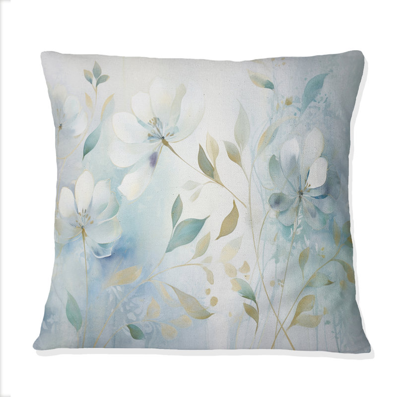Coussin Blue Botanical Rhythms I - Abstract Botanicals