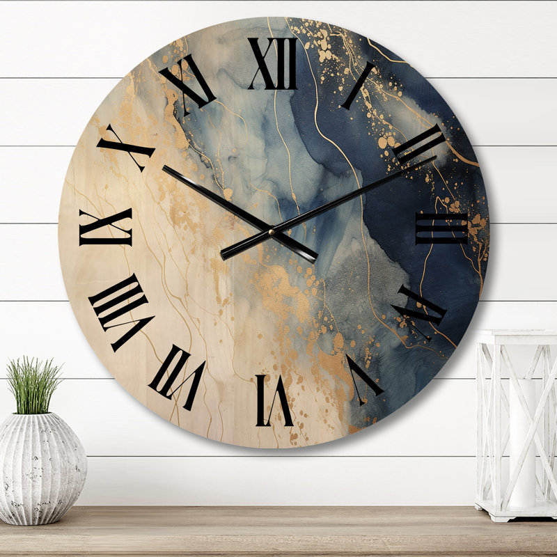 Horloge murale en bois massif Norrisa, Moyenne