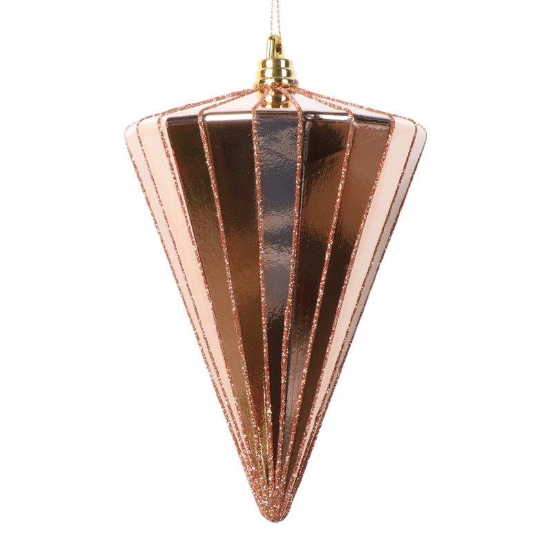 Fhionn 6'' Solid Holiday Shaped Ornament, Rose Gold