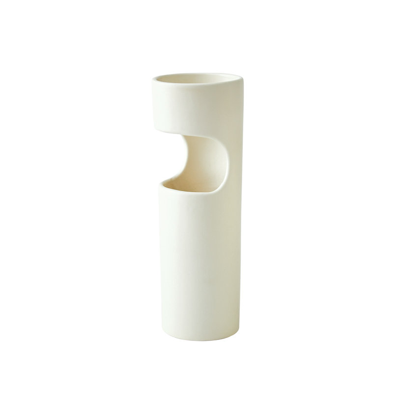 Earthenware Table Vase, Overall Height- 12.75"
