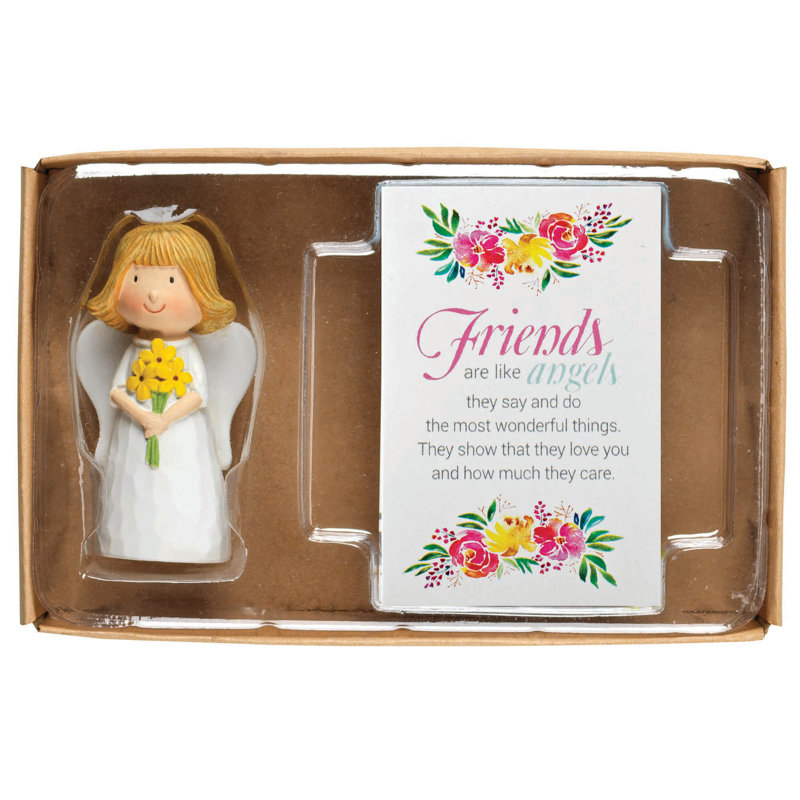 Ensemble de figurine priant ange en résine 2 pièces Varkins