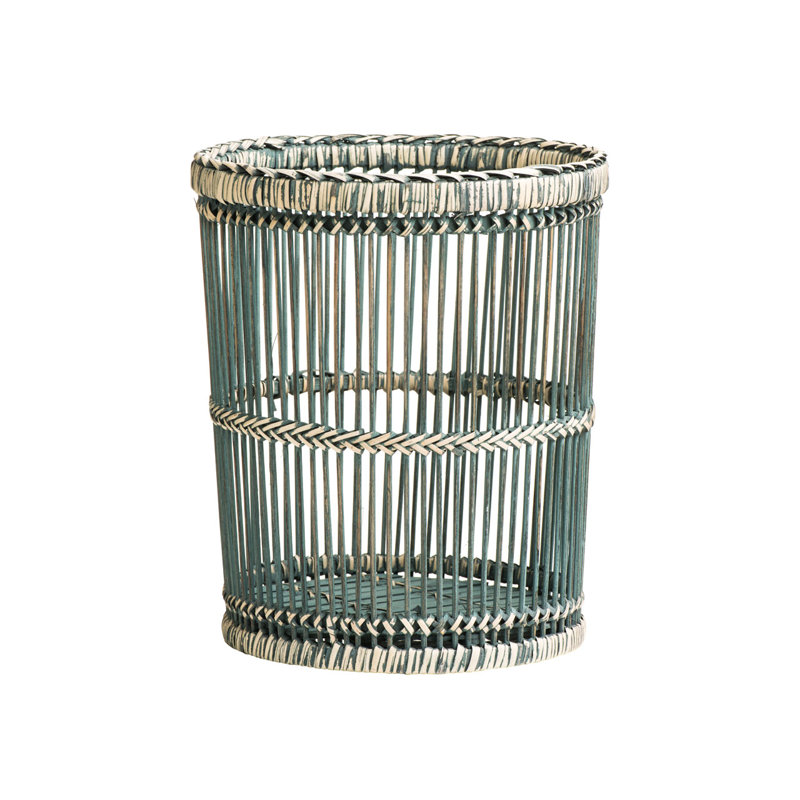 Wicker Open Waste Bin, Grey
