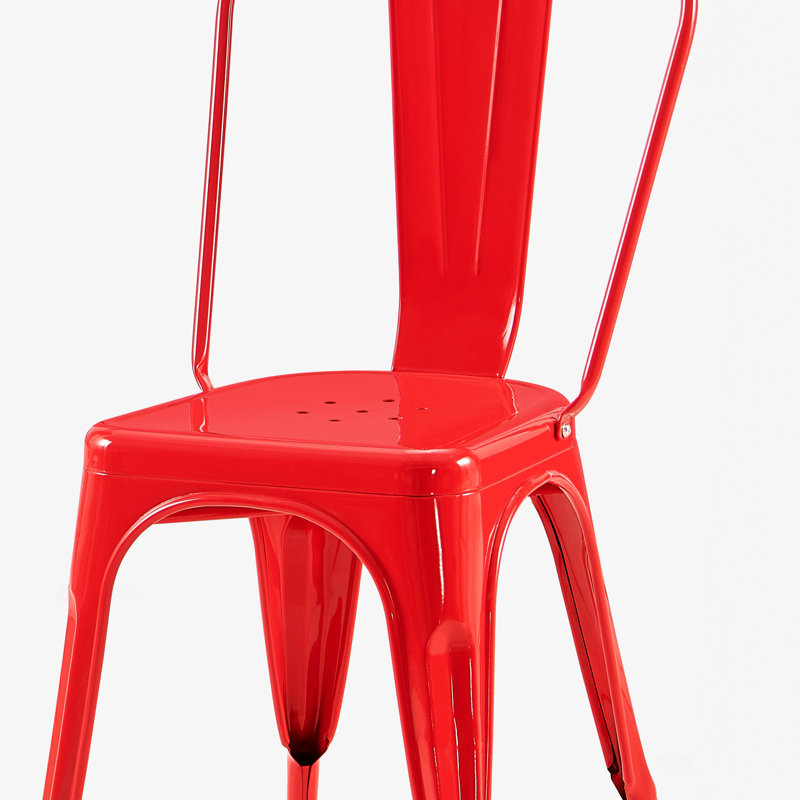 Chaises de salle à manger en métal ultrabrillantes pour l'intérieur et l'extérieur