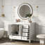 Meuble-lavabo avec lavabo, 2 portes à fermeture douce et 5 tiroirs-1545350907