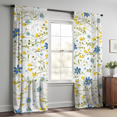 Saraly Semi Sheer Curtain Pair