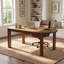 Bureau de direction ovale en bois 63 po, bureau d'ordinateur en bois massif Farmhouse