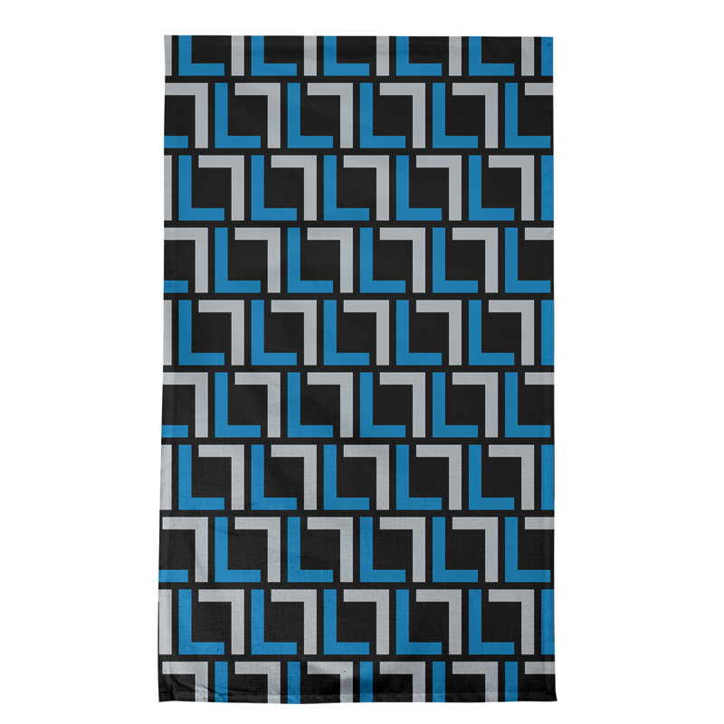 Torchon Detroit Football, Bleu Honolulu / blanc / noir, Mélange de coton
