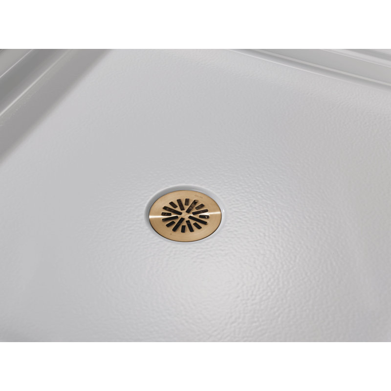 Grid Shower Drain, Champagne Bronze