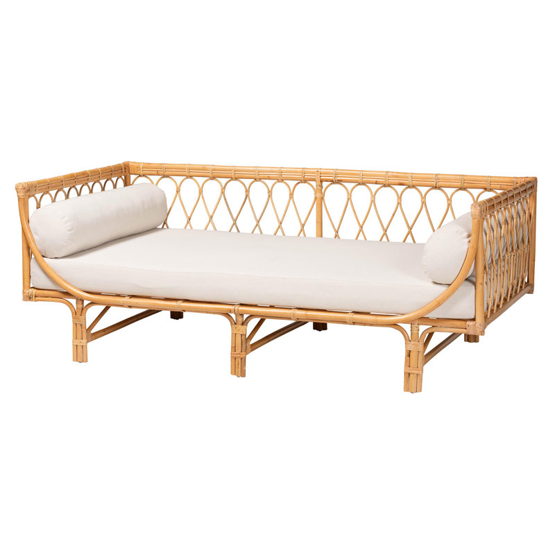Deago Modern Bohemian Rattan Daybed