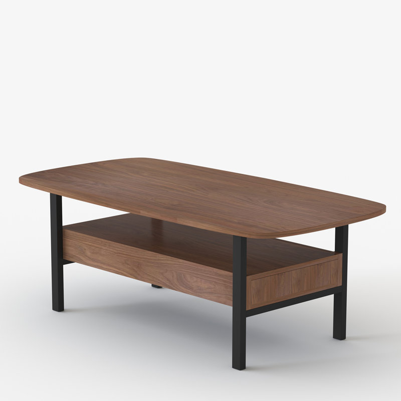 Table basse de 47,2 pouces avec tiroir et tablette pour le salon