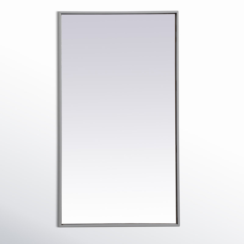 Sabine Metal Rectangle Wall Mirror, 36" x 20", Gray