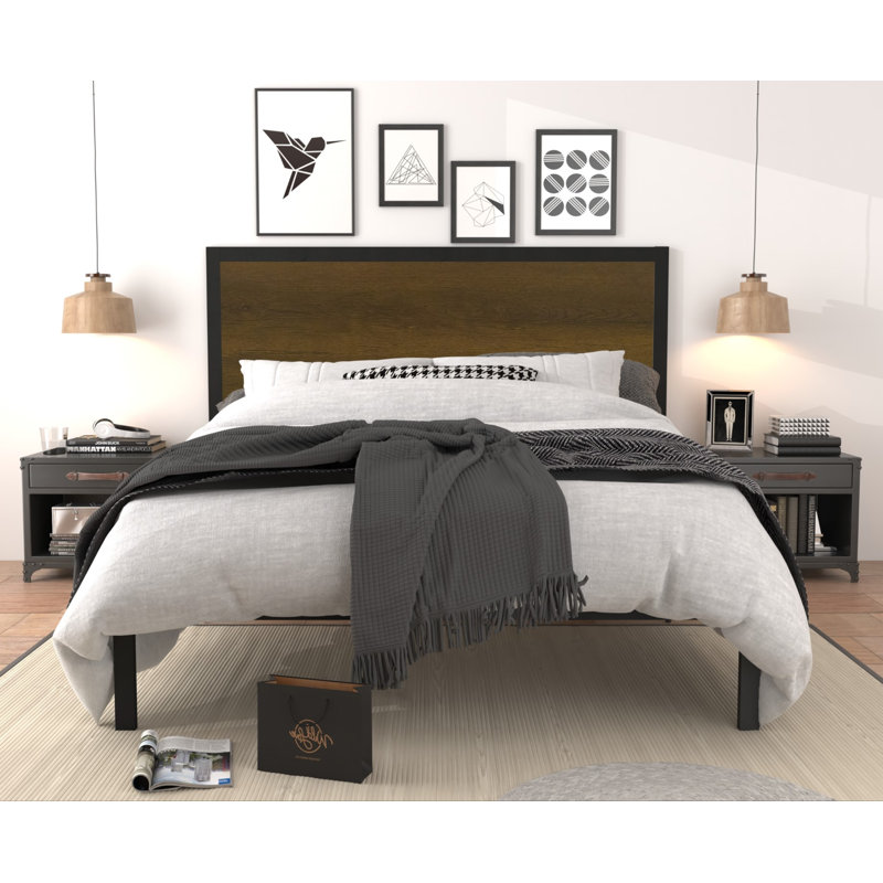 Filiberta Metal Platform Bed, King
