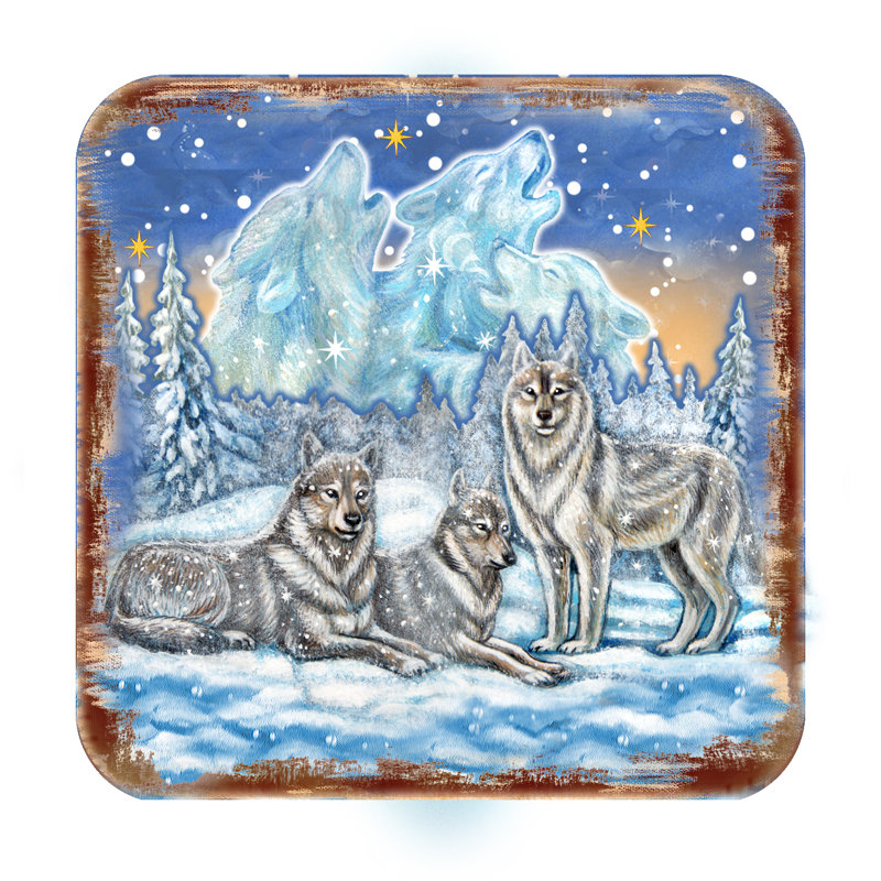 Sous-verre wolves