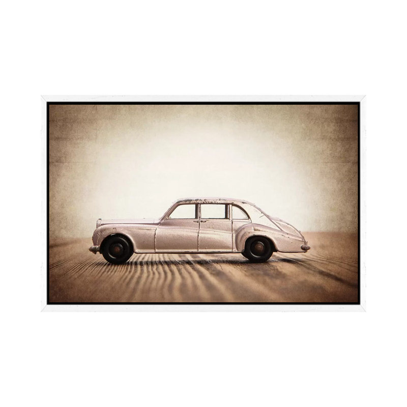 Rolls Royce - Print on Canvas, 66.04 cm H x 45.72 cm W, White Framed
