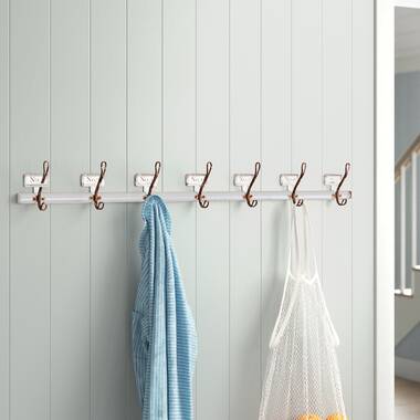 Cashel Wall Mounted Coat Rack Beachcrest Home Color: Gray