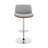 Jaqwon Dark Gray Brown And Black Iron and Faux Leather Adjustable Height Swivel Bar Chair-2132221830