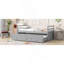 Lit simple avec tête de lit, pied de lit, lit gigogne et trois tiroirs de rangement, lit simple en bois de pin avec tête de lit et pied de lit-1077535664
