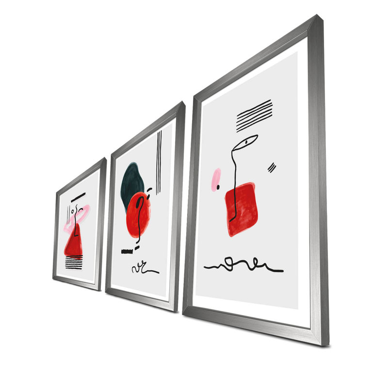 Elegant Decorative Framed MDF Painting Set (3 Pieces), 15.0 x 21.0 inches Each | 100% MDF with 0.1-inch Thickness, Wooden Frame with 0.8-inch Thickness | Perfect for Living Room & Office Décor, Stylish & Modern Design