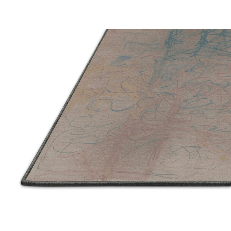 Tapis gris soyeux et moelleux, Rond 8 pi