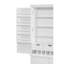 Grande armoire de rangement autoportante en bois avec 8 portes, 3 tablettes réglables, 7 tiroirs et 8 supports à vin-1809286389