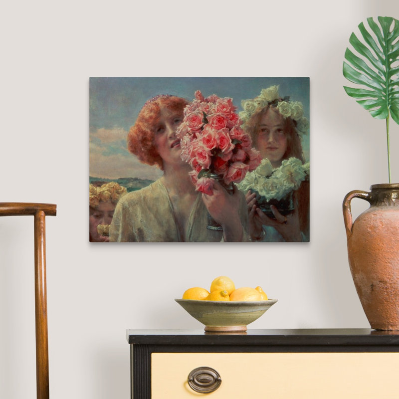 «Summer Offrant» par Lawrence Alma-Tadema, reproduction d'art sur toile, H 18 po x l 24 po x 1,25 po, Toile tendue
