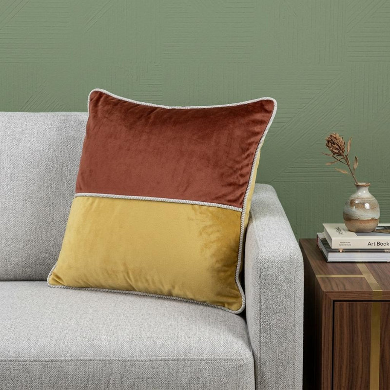 20" Gold Throw Pillow, Gold/Brown