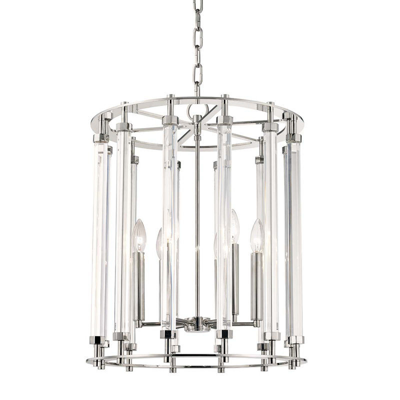 Lustre géométrique à 6 lumières Haddon, Nickel poli