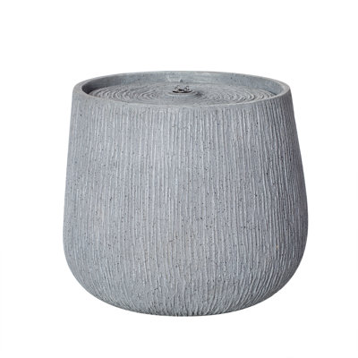 Gray Polyresin Outdoor Water Fountain
