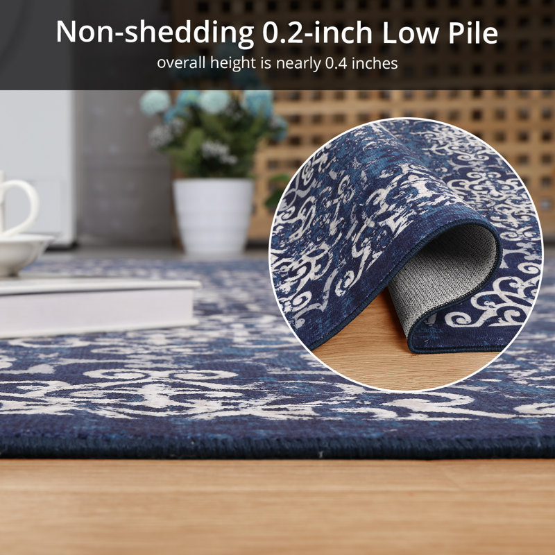 Tapis rectangulaire avec envers antidérapant Jozefa, Rectangle 9 pi x 12 pi