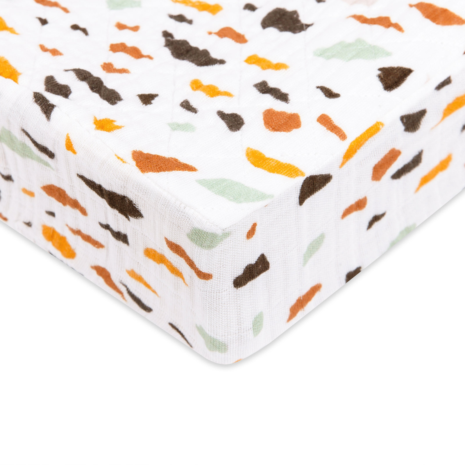 Terrazzo Quilted Muslin Changing Pad Cover