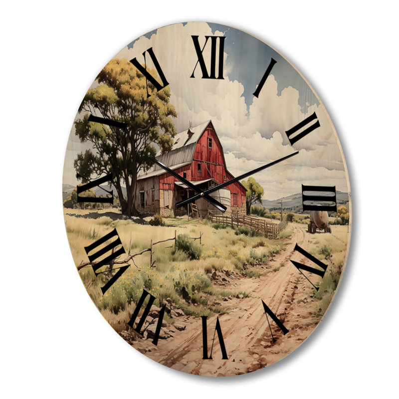 Horloge murale en bois massif Sturbridge, Petit