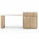 Aether 82.6" Fluted Kitchen Island With Extendable Dining Table For 4-6, Kitchen Island Table With Power Outlet, Double-Side Storage, 2 Drawers And 2 Side Open Shelves