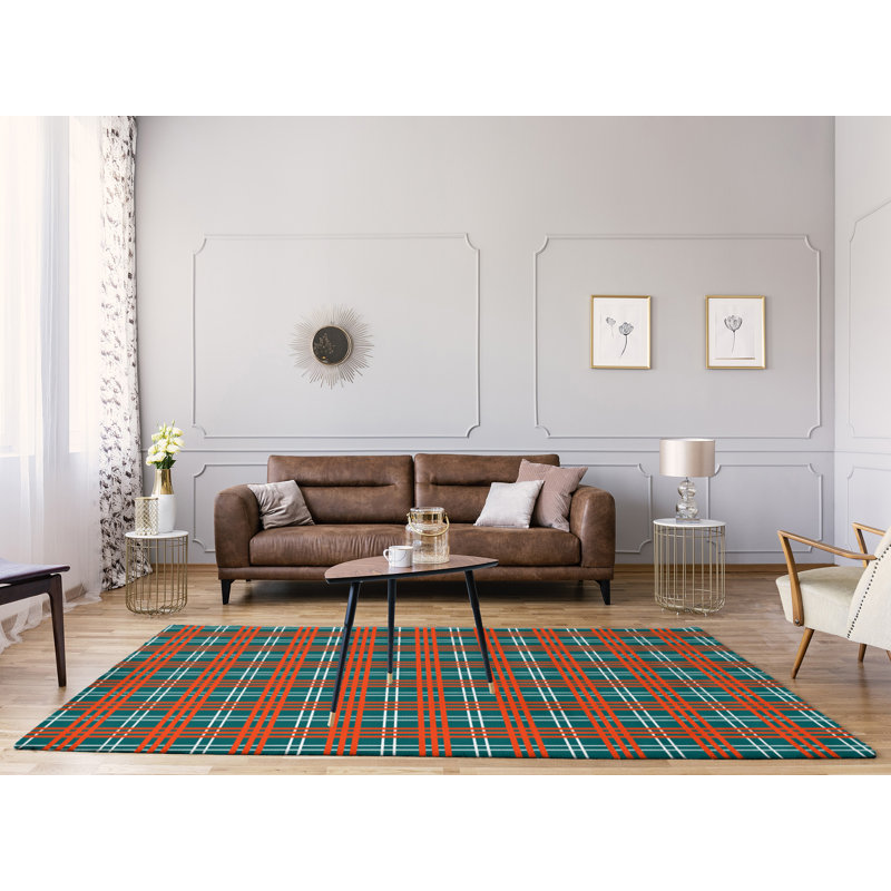Plaid Indoor Rug, Rectangle 5' x 7'