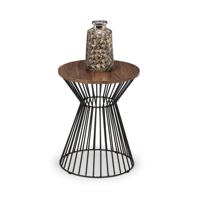 Leifsson Pedestal End Table, Walnut