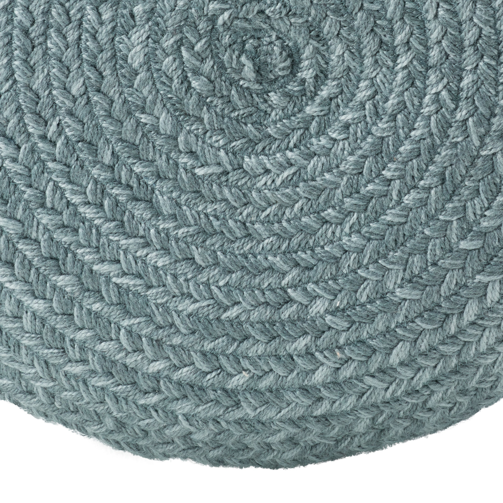 Dalenna Round Outdoor Ottoman, Heather Blue